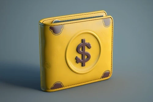 Yellow wallet