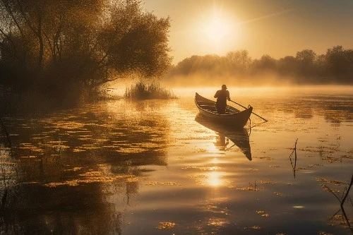 Man in boat