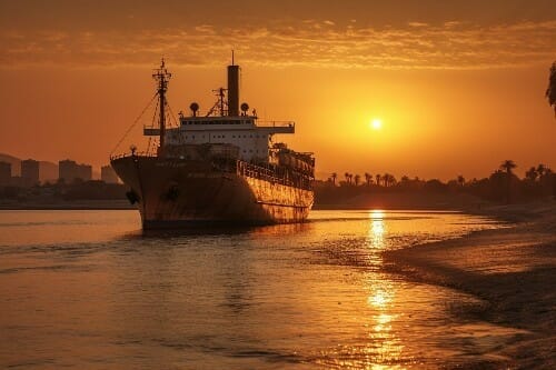 Ship in canal